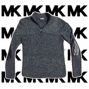 MICHAEL KORS Men’s Medium Salt & Pepper 1/4 Zip